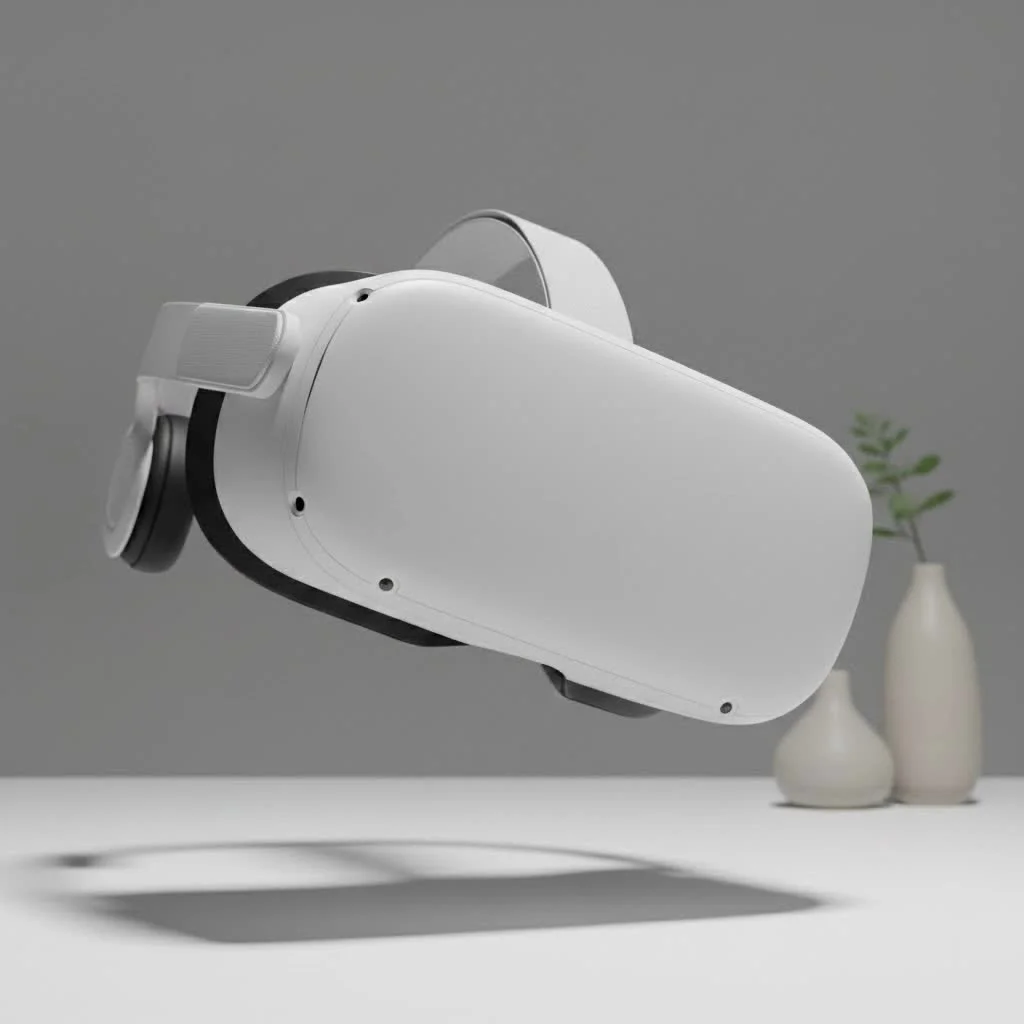 PlayStation VR2 headset connected to a PS5 console