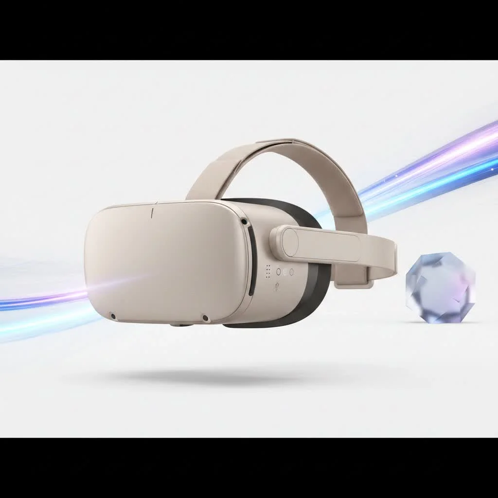 Oculus Go VR headset on a table