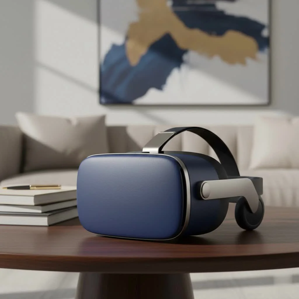Person using a smartphone VR headset