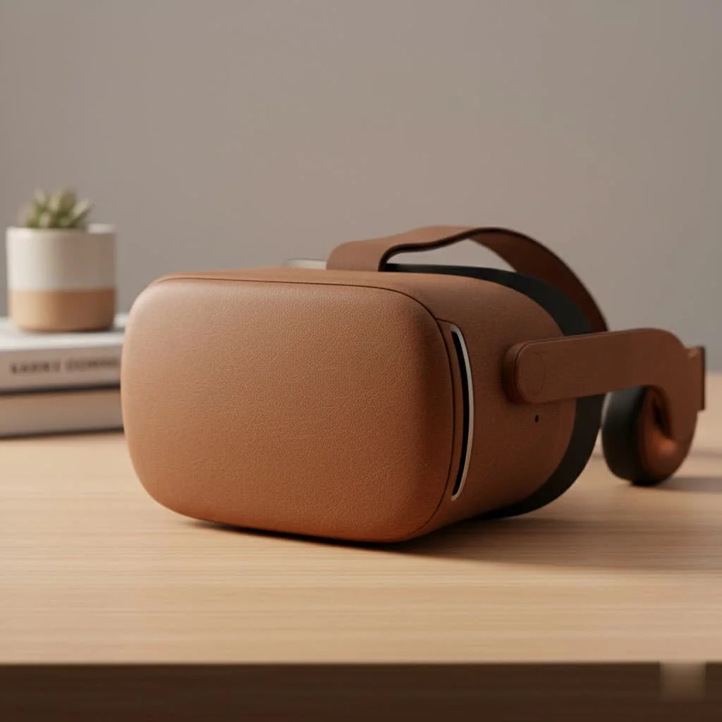 Valve Index VR headset and controllers on a desk