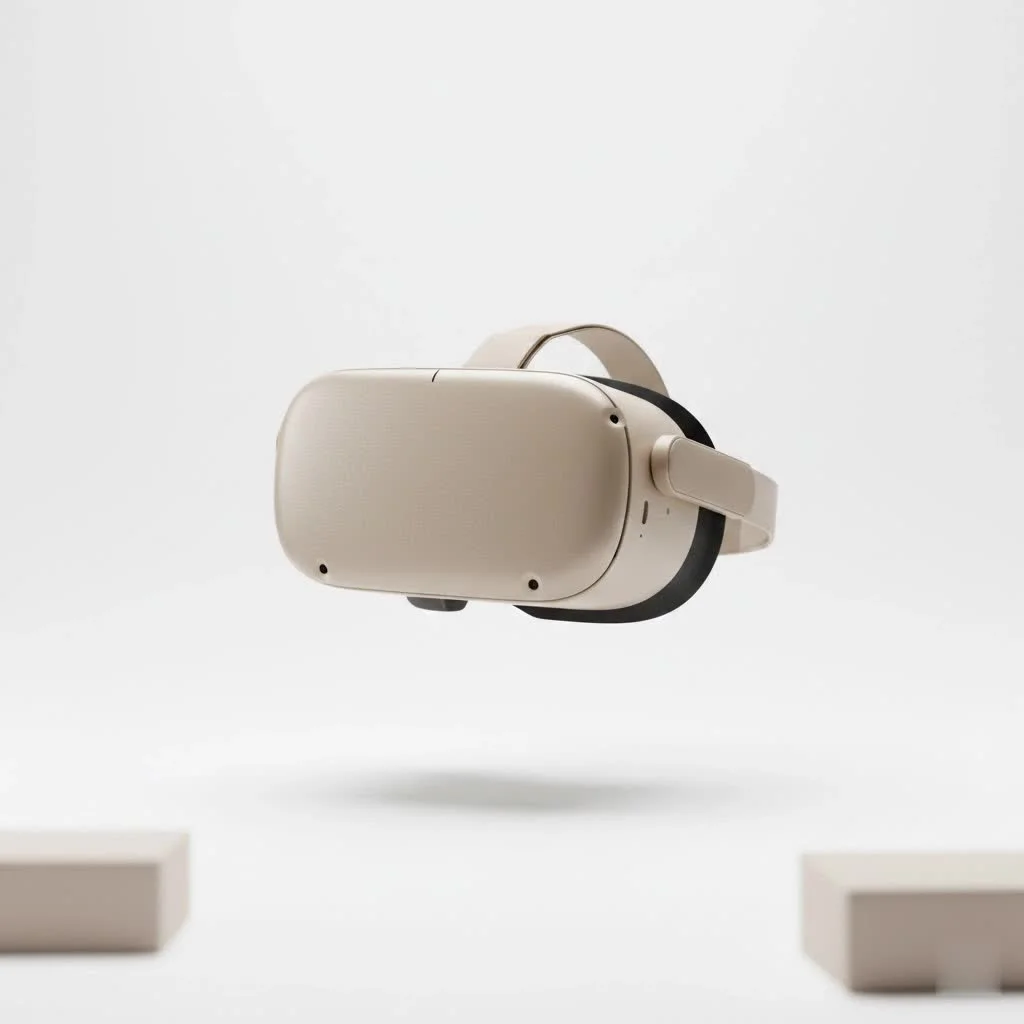 Apple Vision Pro headset with its external battery pack