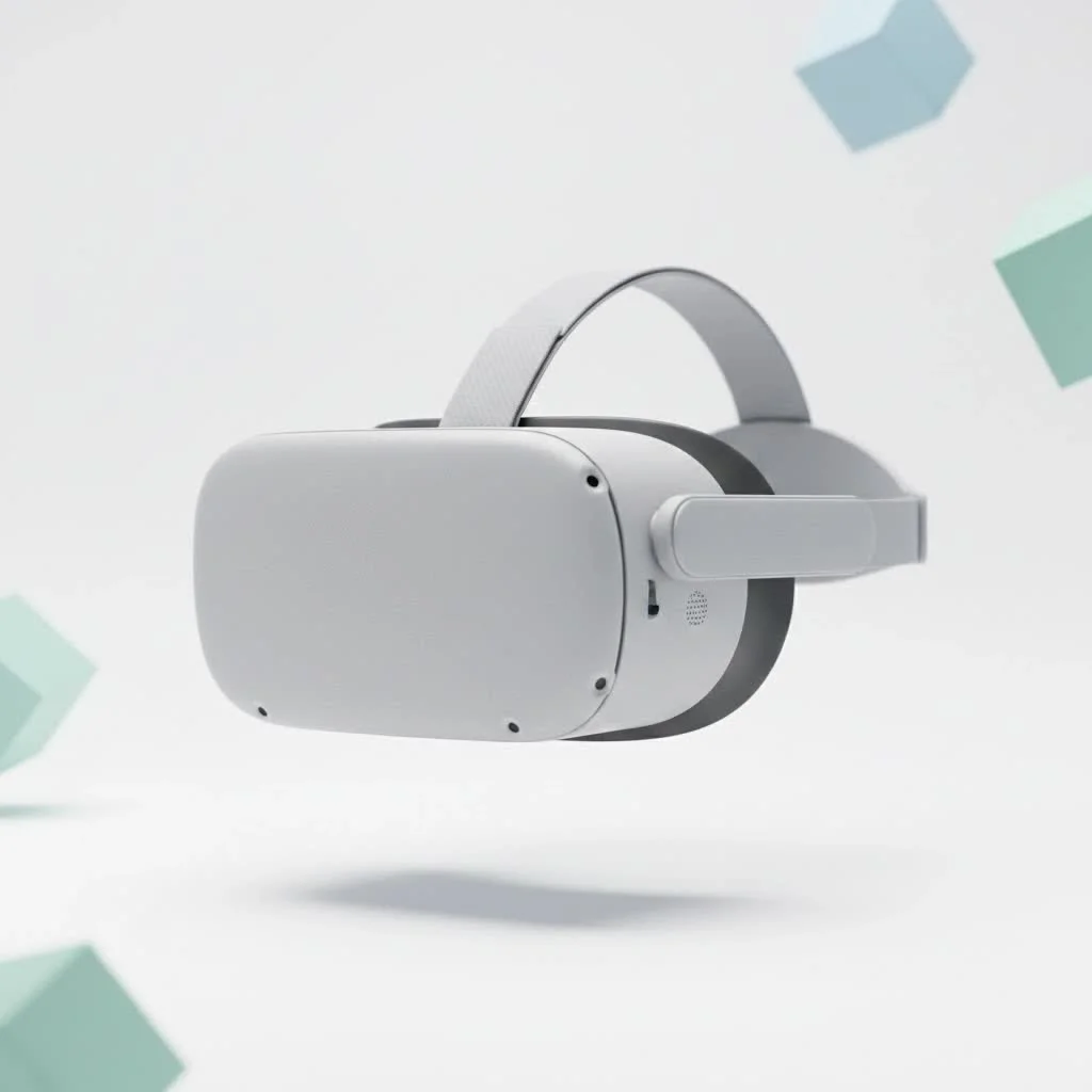 Oculus Rift VR headset connected to a PC